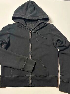 Nili Lotan N.L. ISSUE Black Zip Hoodie 100% Cotton Size Small